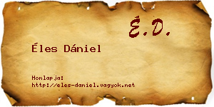 Éles Dániel névjegykártya